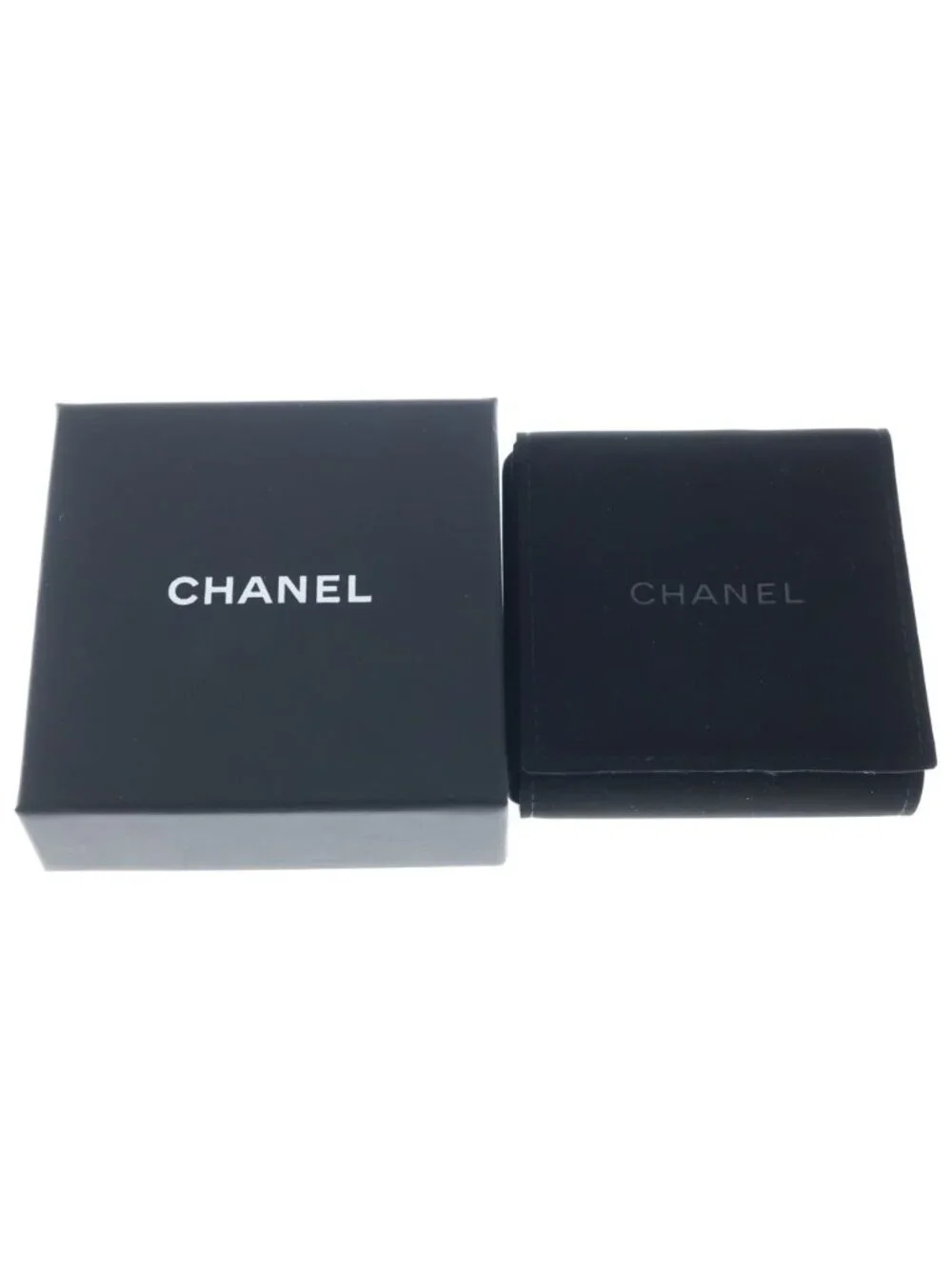 Chanel CC Logo Rhinestone Hoop Drop Earrings Gold